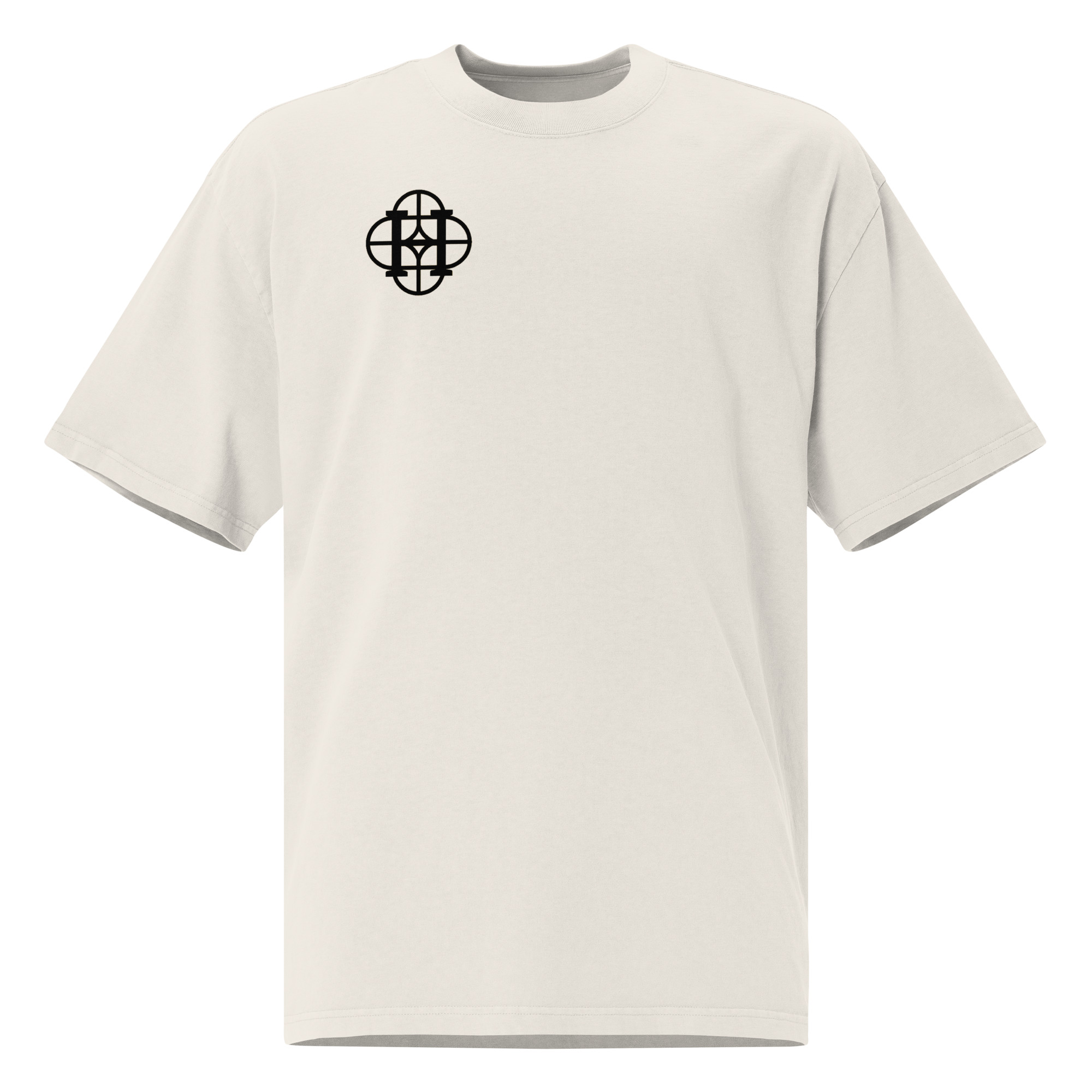 oversized “my grace is sufficient” tee – 2 corinthians 12:9 (white bone)