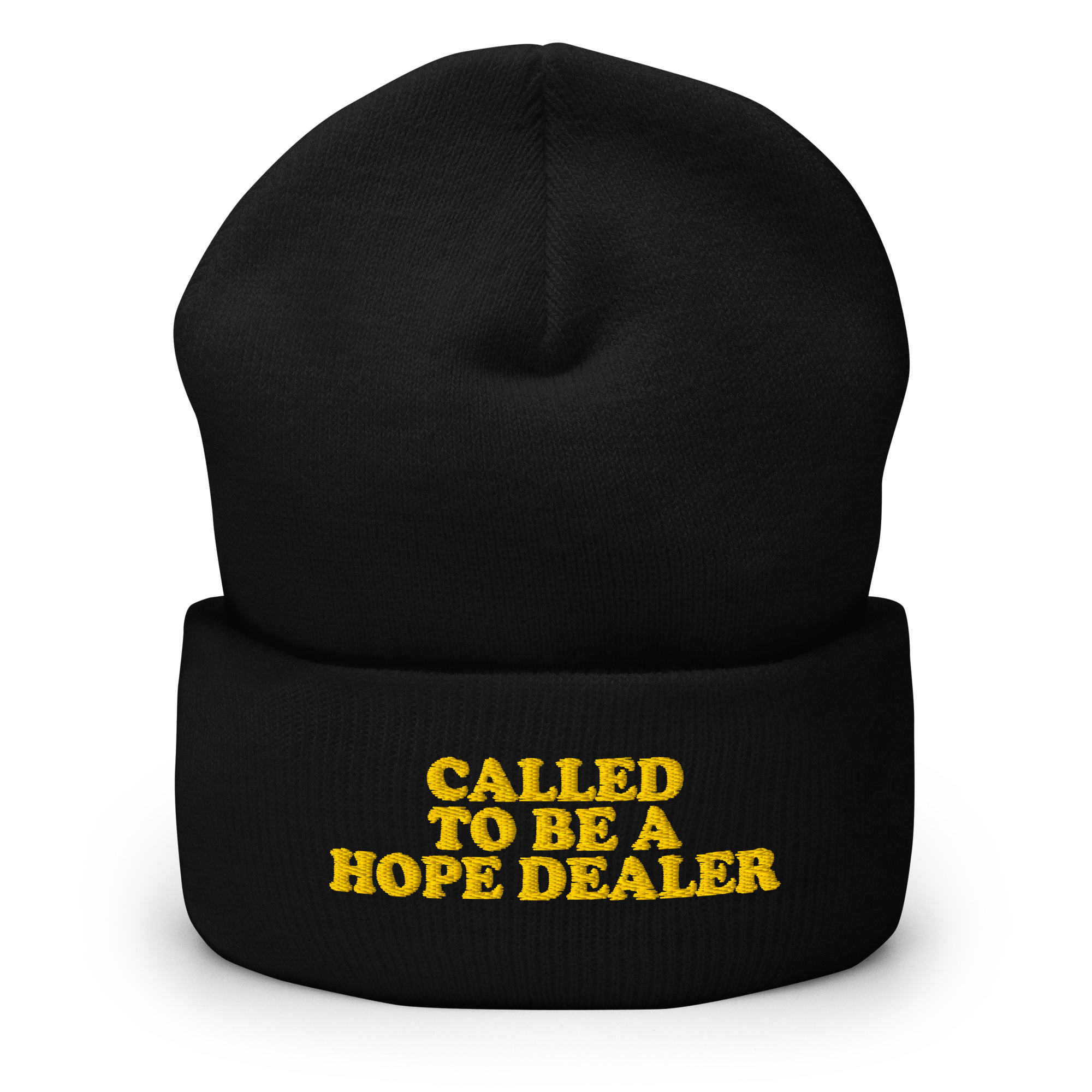 called to be a hope dealer – 3d puff embroidered cuffed beanie