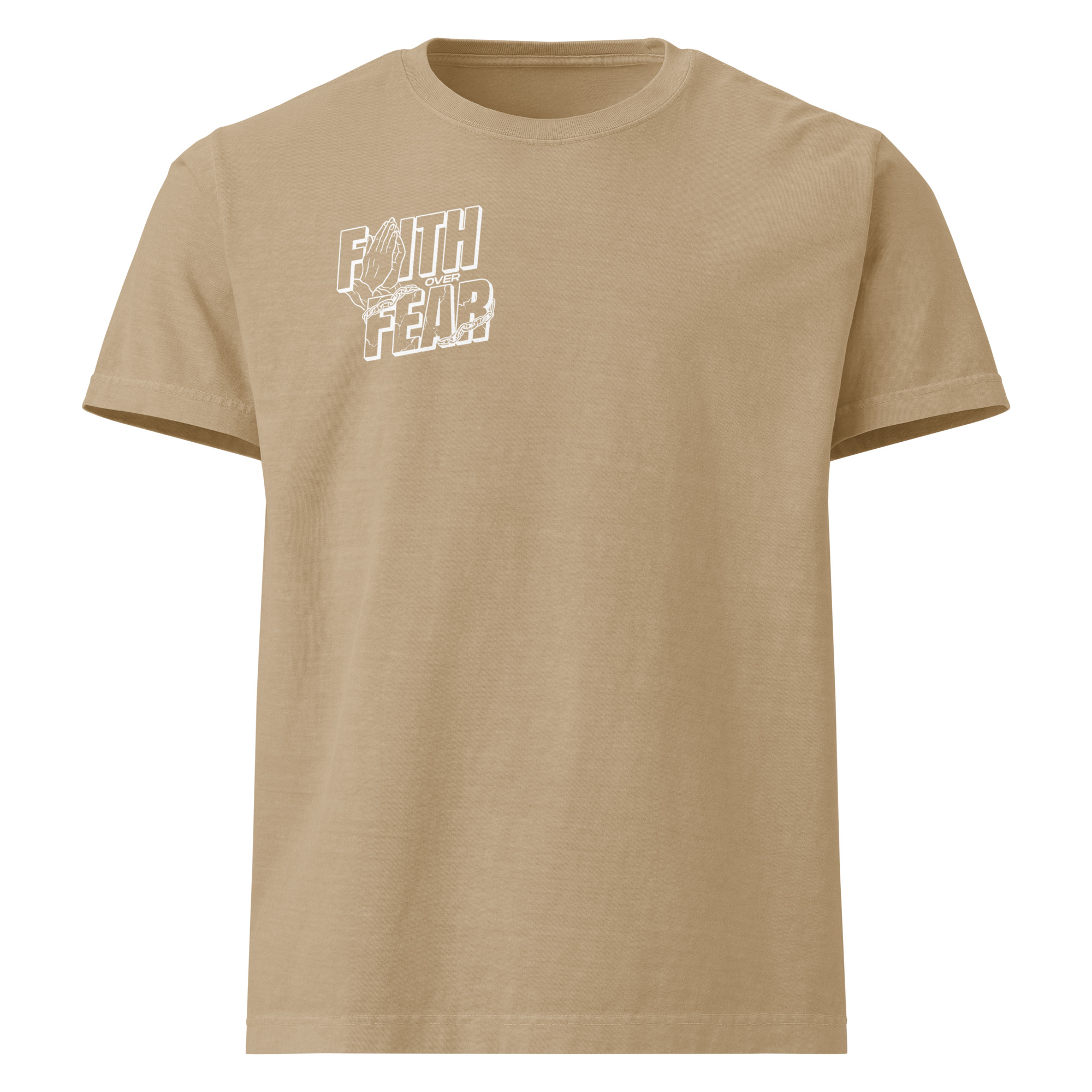 faith over fear – oversized christian tee